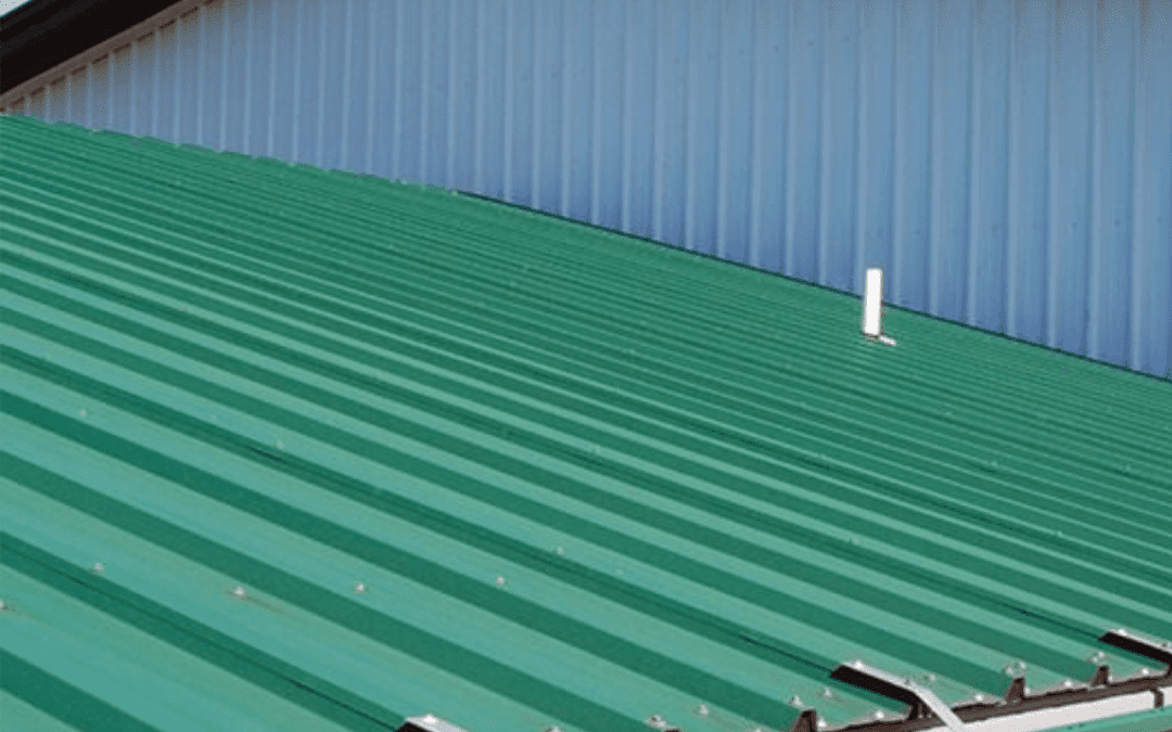 Overhead view of a roof built using the Butlerib II Roof System.