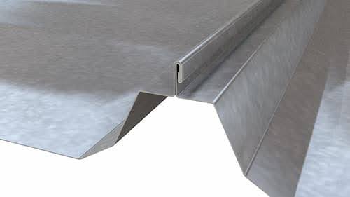 Pittsburgh double-lock seam on an Butler MR-24 roof system.